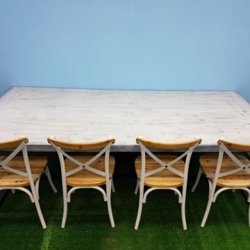 Стол LOFT дерево белый 1,2*2,5м Стол LOFT дерево белый 1,2*2,5м