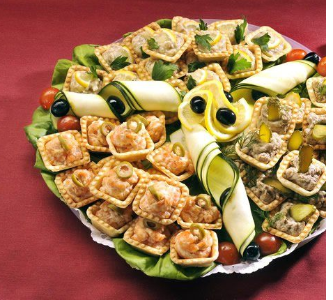 Мини-тарталетки с рыбными закусками 21шт Мини-тарталетки с рыбными закусками 21шт