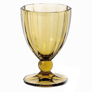 Бокал для воды «Lily» стекло 420мл золотой
